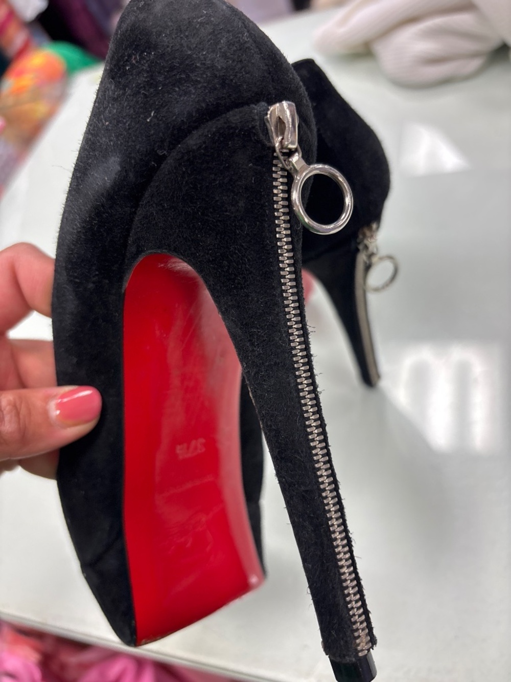 Christian Louboutin zipper pump heels - Picture 5 of 8